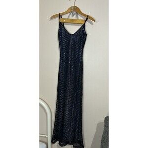 Vintage Y2K Rampage Black Fishnet Fitted Whimsigoth Mermaid Layered Slip Dress